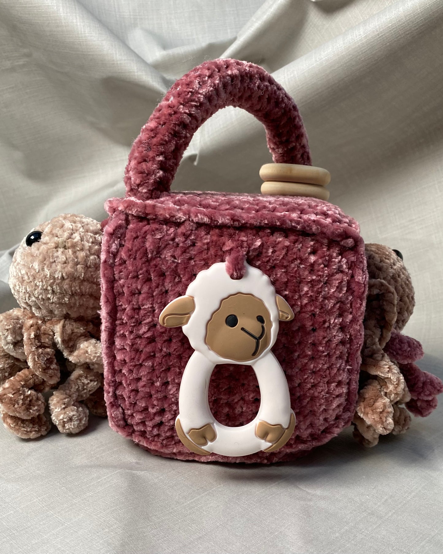 Heklaðir leikfanga kubbar stórir