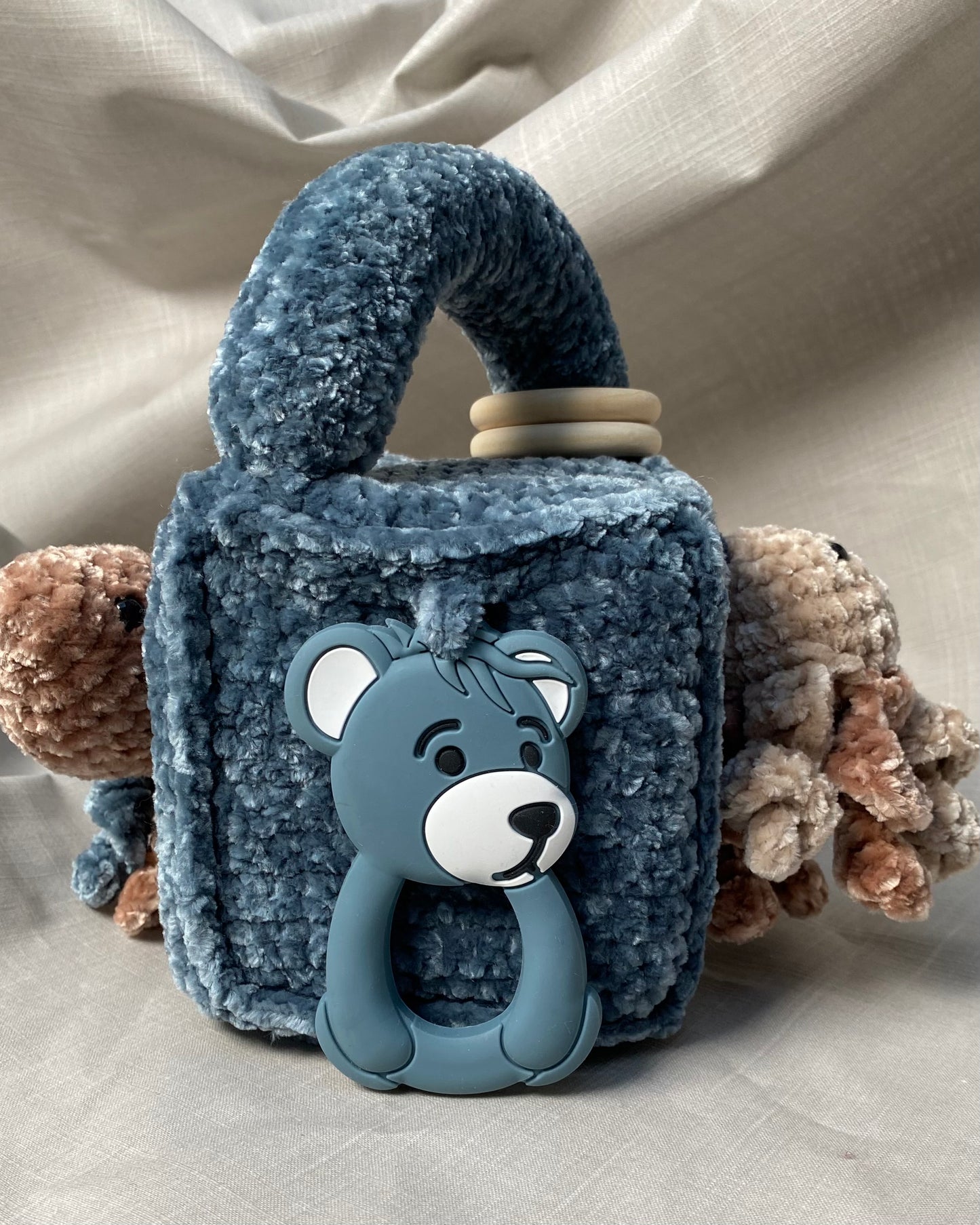 Heklaðir leikfanga kubbar millistærð