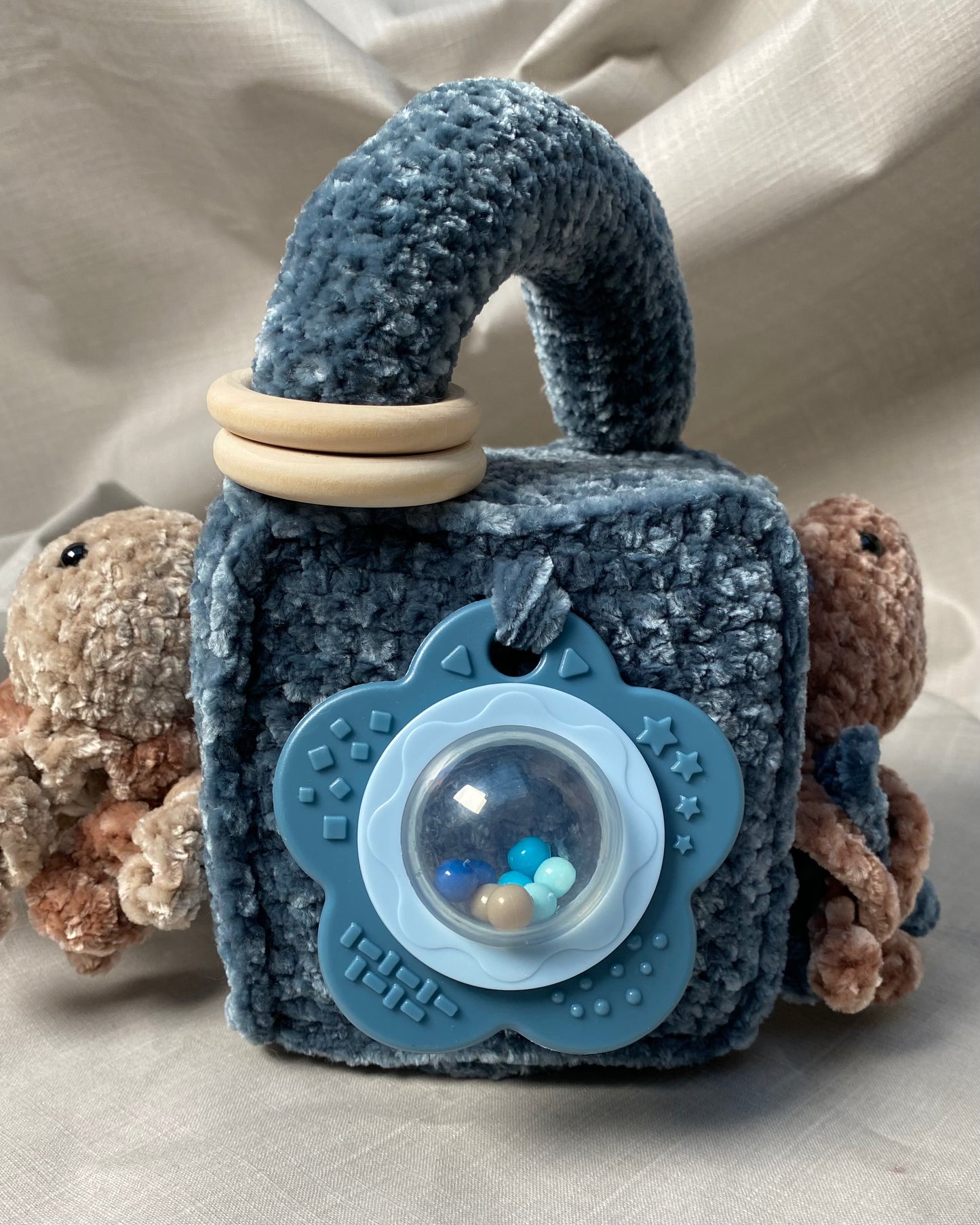 Heklaðir leikfanga kubbar millistærð