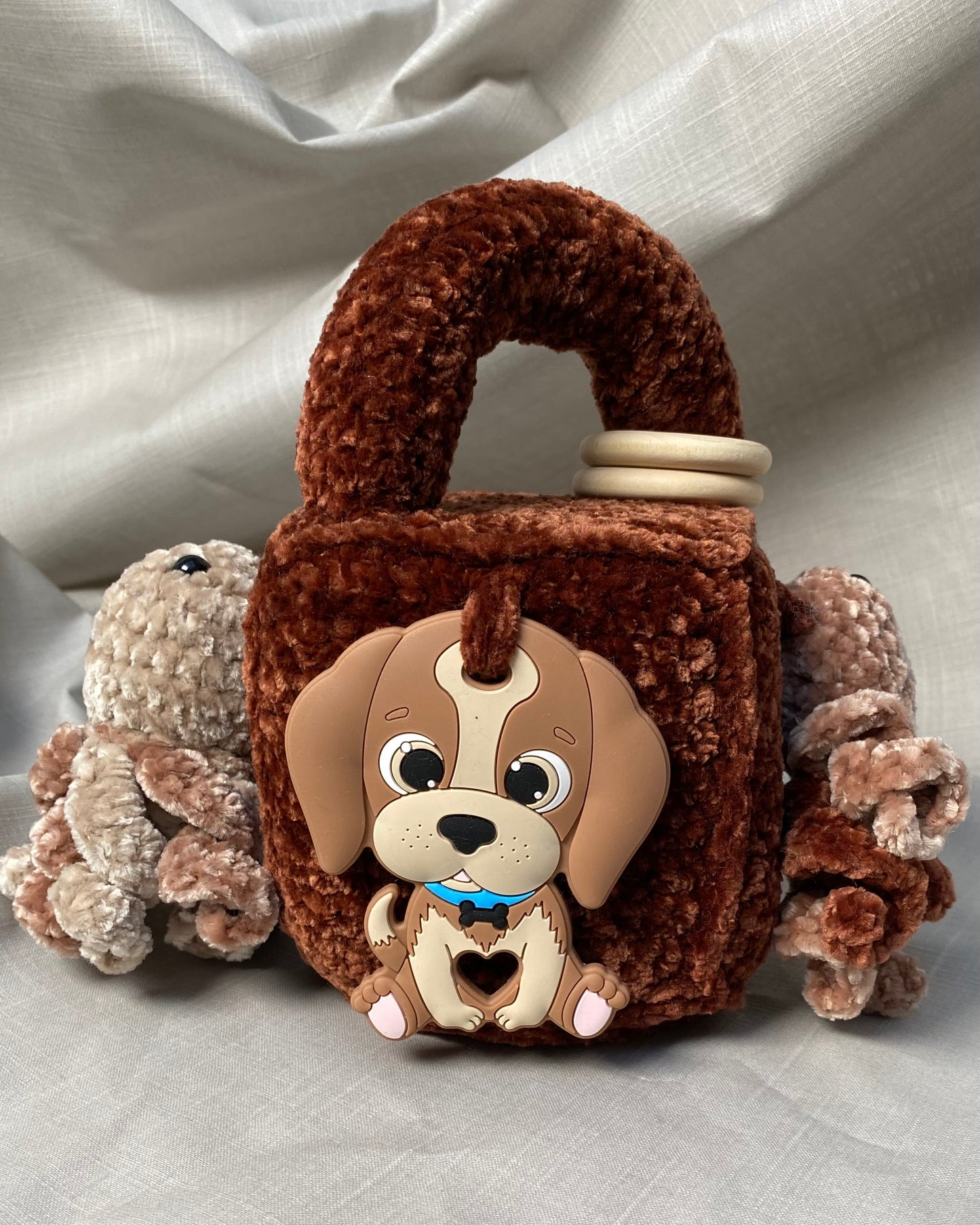 Heklaðir leikfanga kubbar millistærð