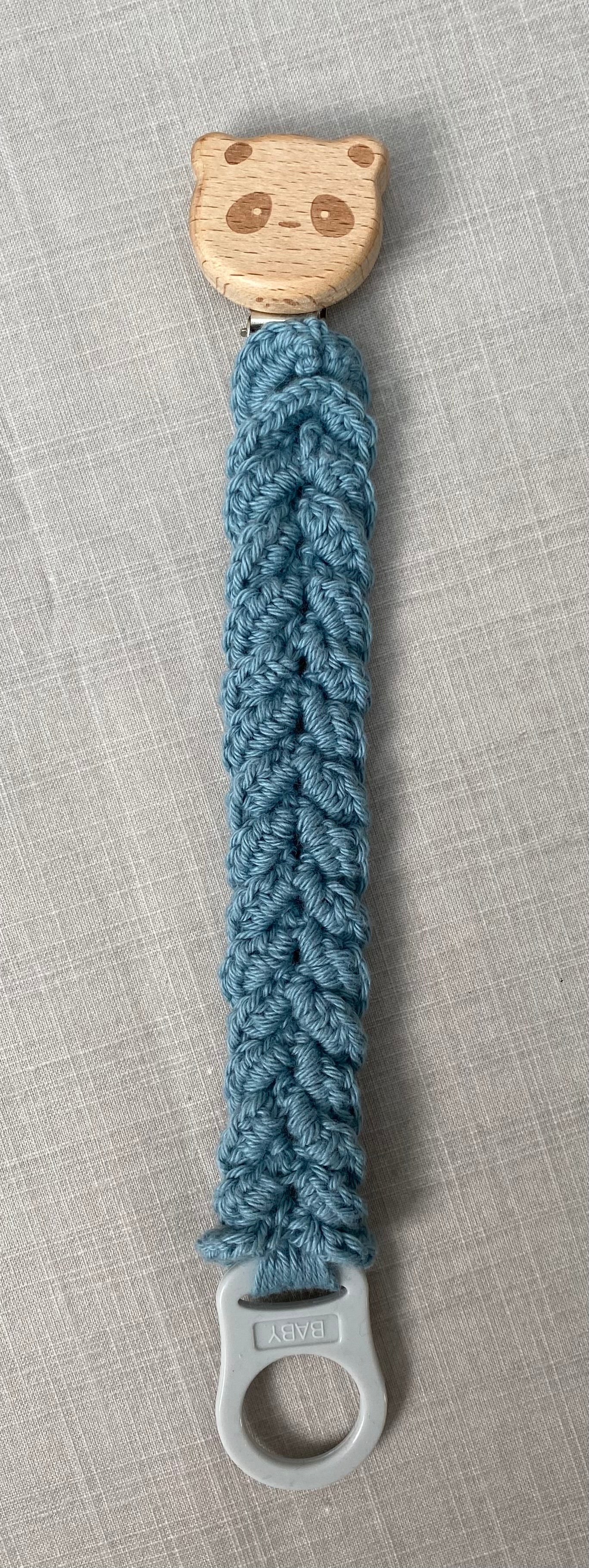 Hekluð fléttu snuðbönd bómull