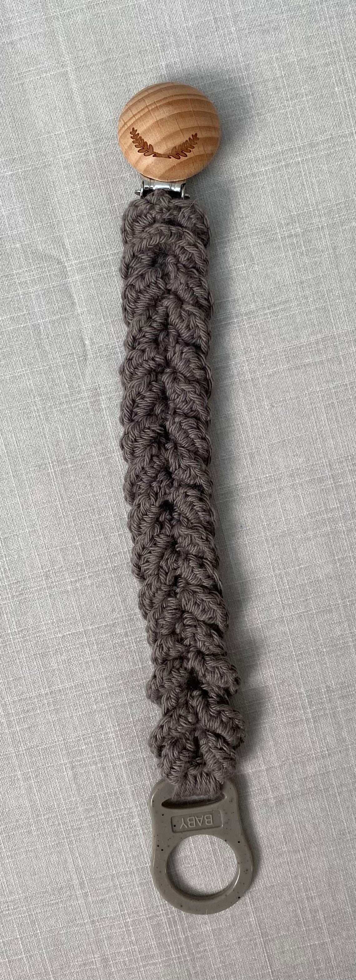 Hekluð fléttu snuðbönd bómull