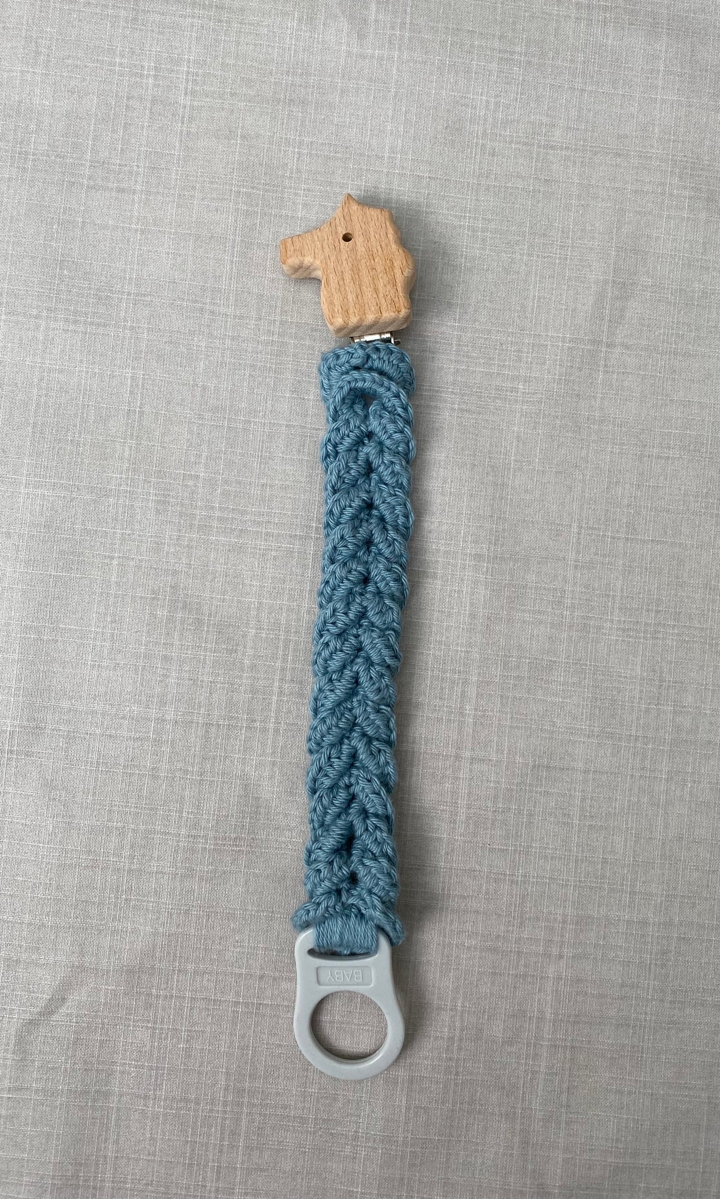 Hekluð fléttu snuðbönd bómull